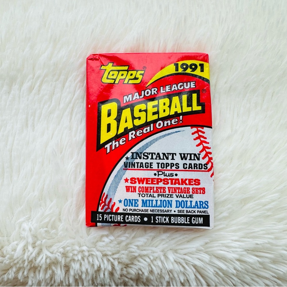 TOPPS 1991 MAJOR LEAGUE BASEBALL THE REAL ONE 15 PICTURE CARDS 1 STICK GUM ⚾️